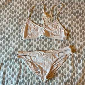 L*space Light Pink Crochet Two Piece Bikini